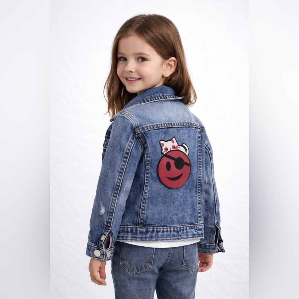 Distressed denim jacket